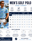 Men's Short Sleeve Golf Polo Shirt – Moisture-Wicking Printed