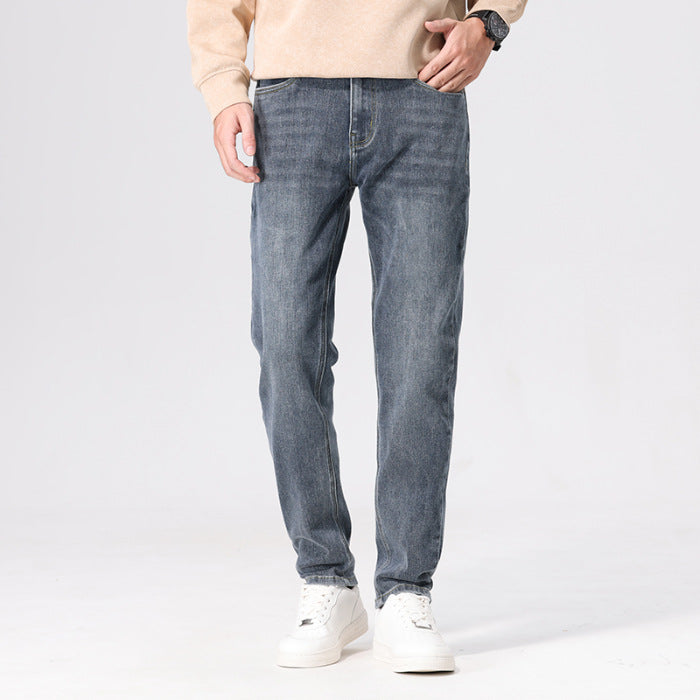 Men’s Premium Straight Leg Denim Pants – Stretch Cotton Jeans with Mid-Rise Fit, Durable Fabric &amp; Versatile Everyday Style