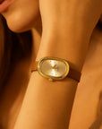 Women's Quartz Watch – Elegant 24-Hour Display with Butterfly Clasp, Leather & Metal Strap Options