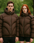 Unisex Steppjacke mit abnehmbarer Kapuze – dicker, warmer Reißverschluss-Mantel mit lockerer Passform, Street-Style-Design & vielseitiger Winter-Oberbekleidung