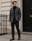 Men's 70% Wool Slim Fit Business Suit Jacket – Single-Breasted Blazer
