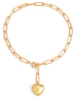 Damen Herz Anhänger Schlüsselbein Kette – Gold- und Silber-galvanisierte kurze Kette