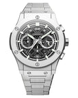 Herren Multifunktions-wasserdichte leuchtende Chronographenuhr – 42mm Quarz Kalender Edelstahlarmband Sport Business Zeitmesser