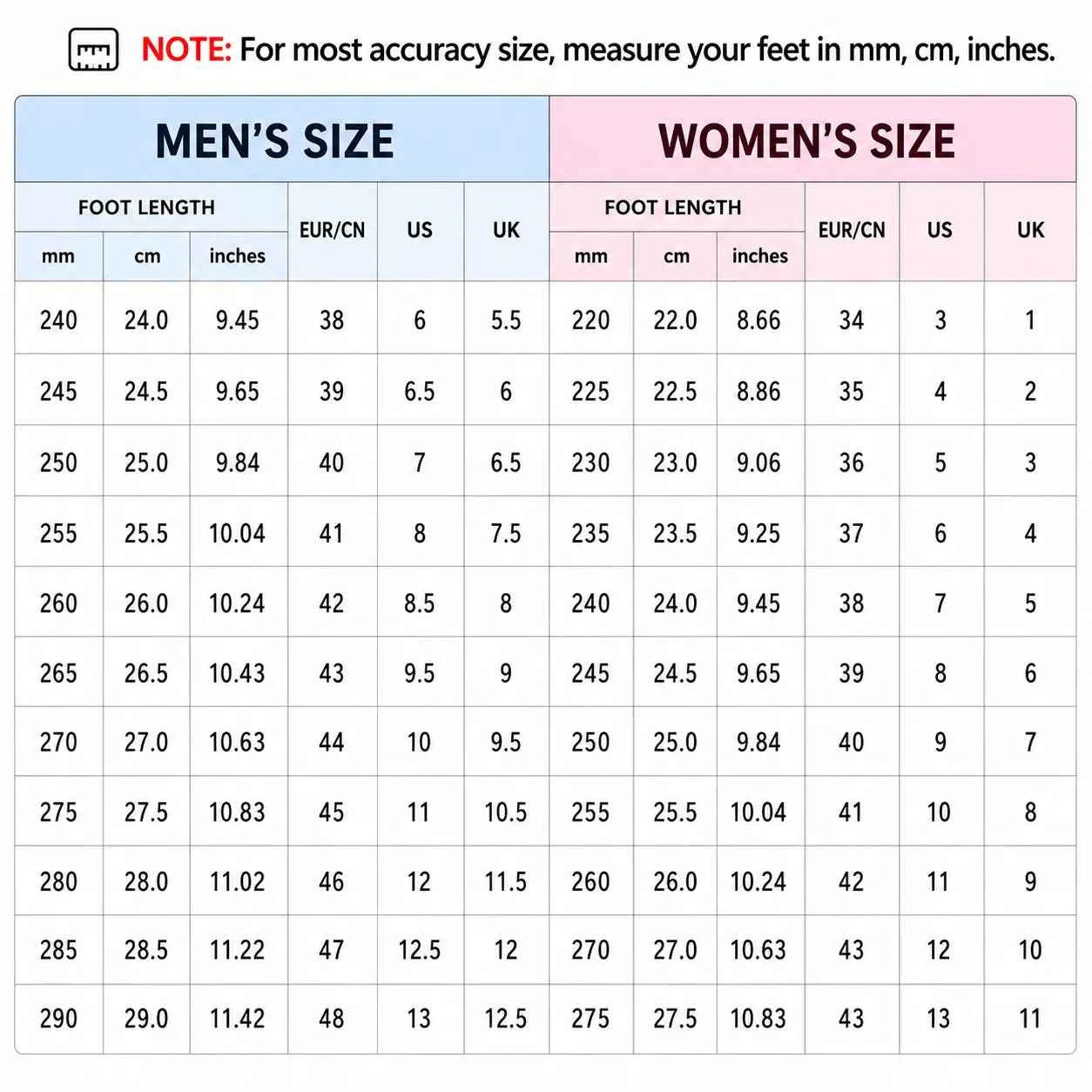 Size guide