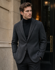 Men's 70% Wool Slim Fit Business Suit Jacket – Single-Breasted Blazer