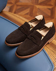 Herren Mokassins aus echtem Leder – Slip-On-Abendschuhe im britischen Stil aus Rindsleder, weiche Sohle, EU 37–46, 5 Farben