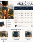 Women's Retro Low-Rise Denim Shorts with Fur Patchwork