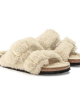 Lazybones Damen-Outdoor-Hausschuhe mit Fellfutter – Warme Baumwoll-Corksohle, lässige, rutschfeste Pantoletten