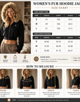 Damen Kapuzenjacke mit Reißverschluss – Slim Fit Hoodie Cardigan mit Kunstfellkragen, langen Ärmeln & lässigem Lagenlook-Design