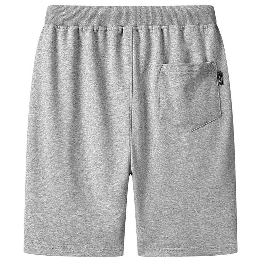 Men Cotton Stretch Shorts – Breathable Mid-Waist Straight Fit Summer Shorts with Zipper Pockets &amp; High Elastic Comfort