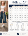 Women's Vintage Washed Denim Wide-Leg Cropped Pants