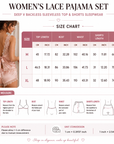 Women's Lace Pajama Set – Deep V Backless Sleeveless Top and Shorts Sleepwear