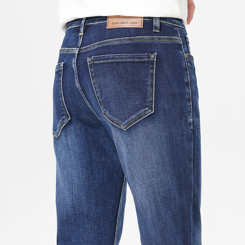 Men’s Premium Straight Leg Denim Pants – Stretch Cotton Jeans with Mid-Rise Fit, Durable Fabric &amp; Versatile Everyday Style