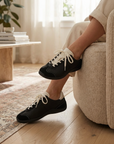 Damen-Freizeitsneaker aus Leder – Retro-Halbschuhe aus Rindsleder mit weicher Gummisohle, leichtem Tragekomfort und rutschfestem Design