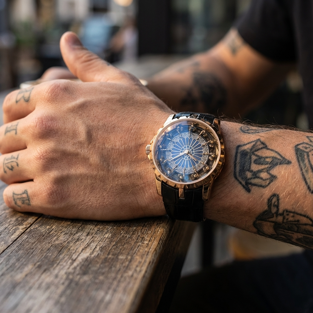 Herren 47mm Quarzuhr mit großem Zifferblatt – 200M wasserdicht, Echtlederarmband, Mineralglas