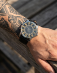 Herren 47mm Quarzuhr mit großem Zifferblatt – 200M wasserdicht, Echtlederarmband, Mineralglas