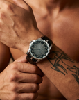 Herren 47mm Quarzuhr mit großem Zifferblatt – 200M wasserdicht, Echtlederarmband, Mineralglas
