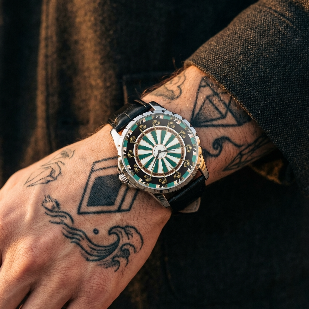 Herren 47mm Quarzuhr mit großem Zifferblatt – 200M wasserdicht, Echtlederarmband, Mineralglas