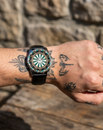 Herren 47mm Quarzuhr mit großem Zifferblatt – 200M wasserdicht, Echtlederarmband, Mineralglas