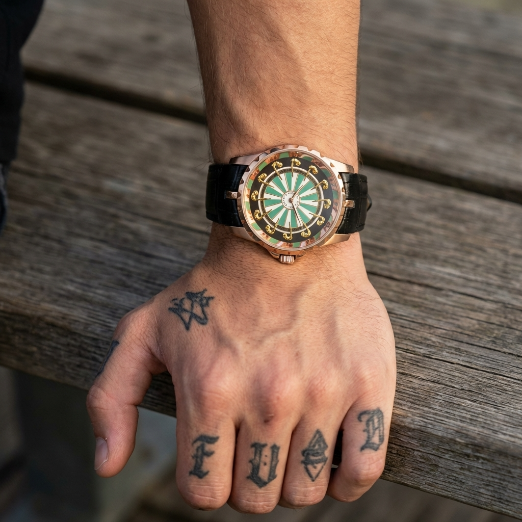 Herren 47mm Quarzuhr mit großem Zifferblatt – 200M wasserdicht, Echtlederarmband, Mineralglas