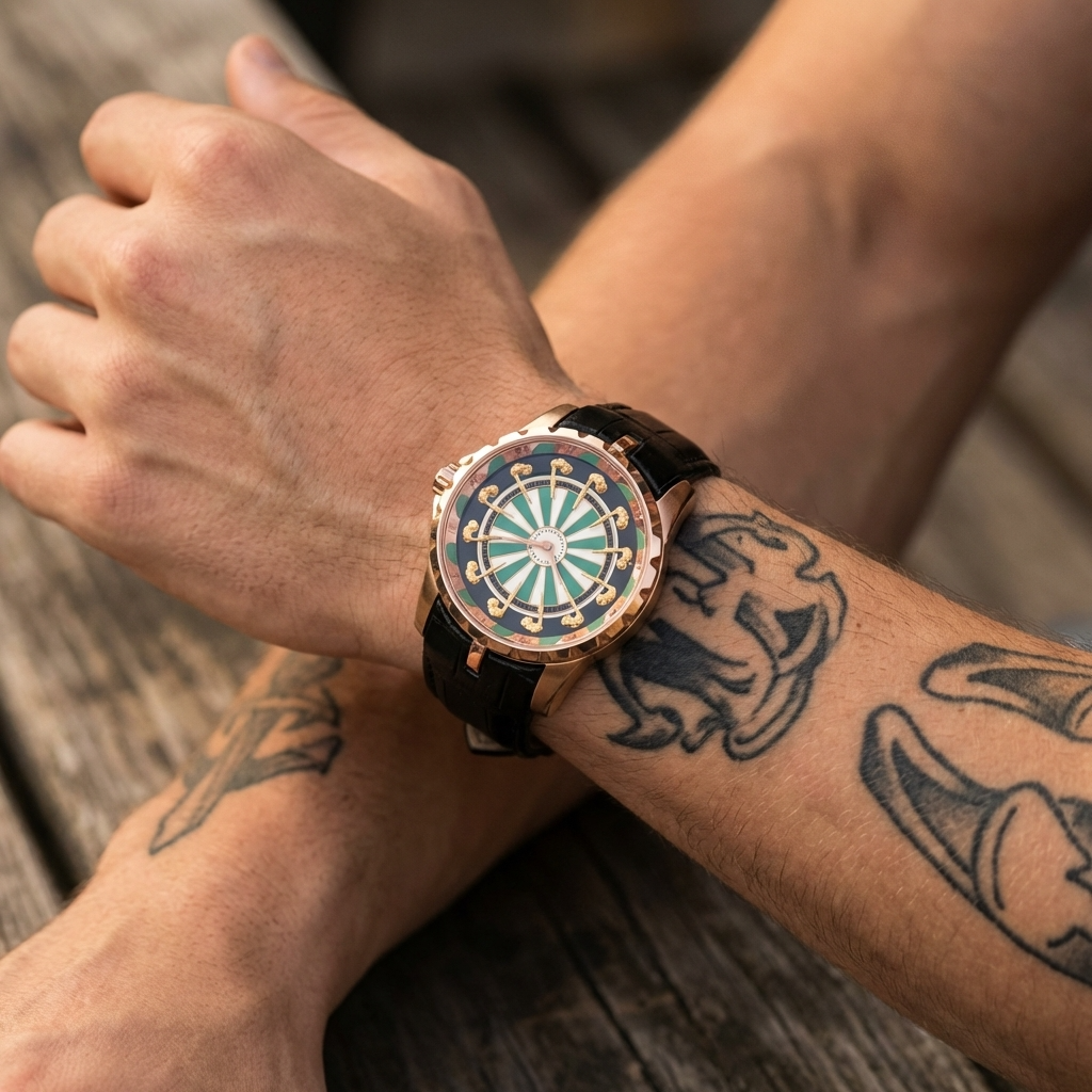 Herren 47mm Quarzuhr mit großem Zifferblatt – 200M wasserdicht, Echtlederarmband, Mineralglas