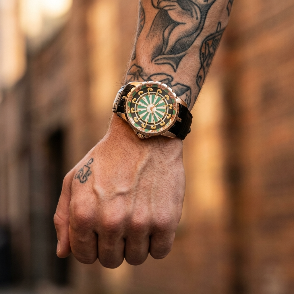 Herren 47mm Quarzuhr mit großem Zifferblatt – 200M wasserdicht, Echtlederarmband, Mineralglas