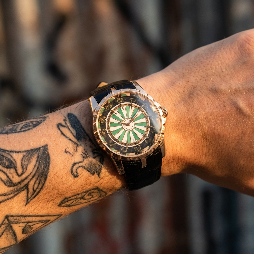 Herren 47mm Quarzuhr mit großem Zifferblatt – 200M wasserdicht, Echtlederarmband, Mineralglas