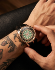 Herren 47mm Quarzuhr mit großem Zifferblatt – 200M wasserdicht, Echtlederarmband, Mineralglas