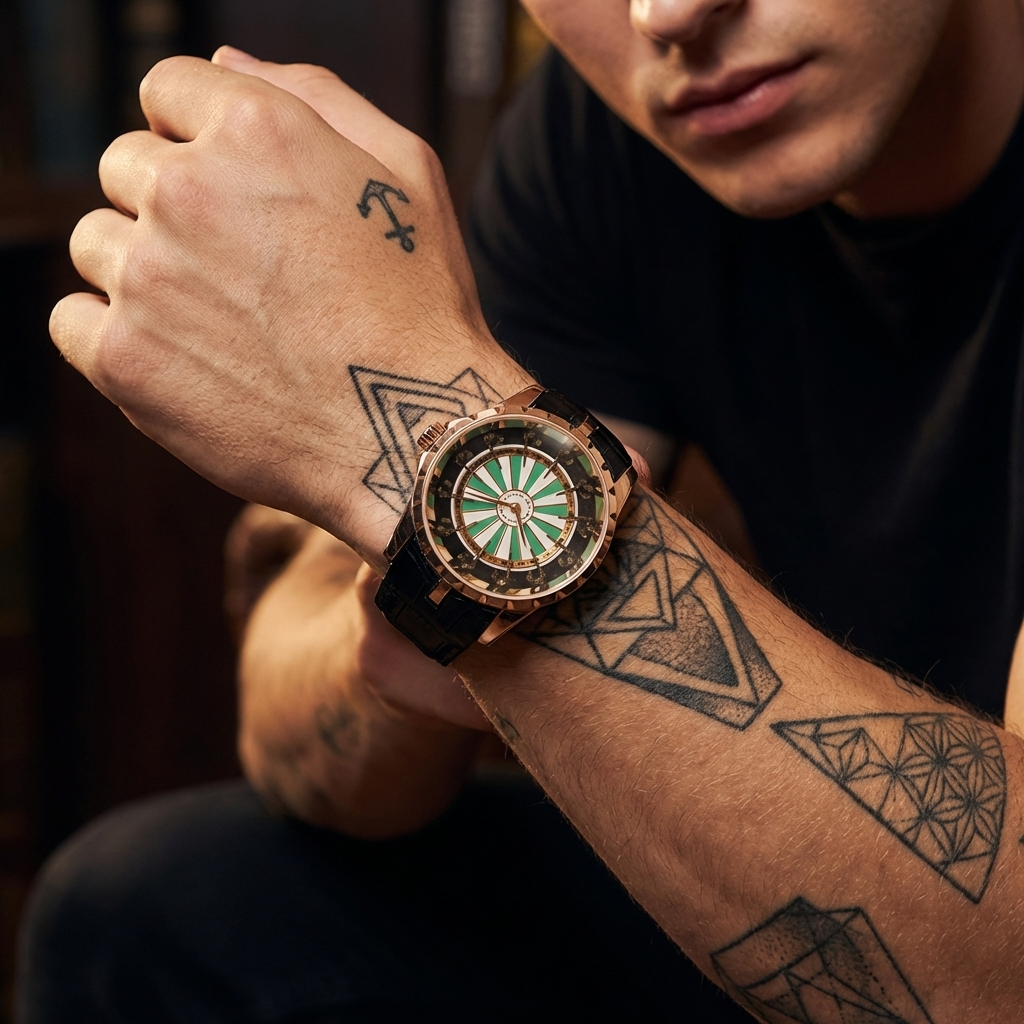 Herren 47mm Quarzuhr mit großem Zifferblatt – 200M wasserdicht, Echtlederarmband, Mineralglas