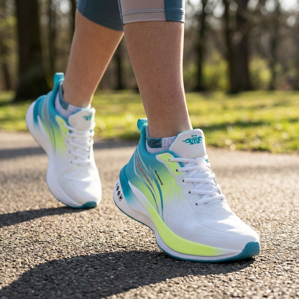 Women's Carbon Plate Running Shoes Lightweight Shock Absorption