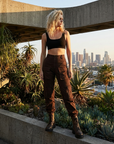 Damen High-Waist Cargo Jogger Hose – Street Style Utility Hose mit mehreren Taschen, S–L, Schwarz