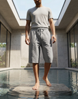 Herren Leinen-Bermudas mit Tunnelzug – Leichte, atmungsaktive Freizeithose mit elastischem Bund, geradem Schnitt und sommerlichem Beach-Style