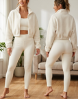 Women's Plush Fleece Sports Three-Piece Set