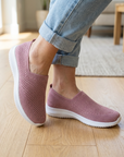 Chaussures à enfiler en maille respirante pour femme – Baskets confortables et légères avec semelle antidérapante, amorti doux et faciles à porter au quotidien