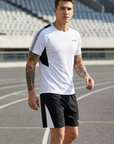Men's Quick-Dry Sports T-Shirt & Shorts Set – Moisture-Wicking Polyester Activewear