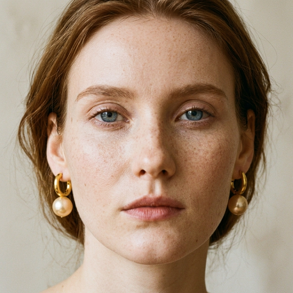 Ohrringe Damen – Kreolen mit großen Perlen, schlicht – Französischer Stil, vergoldet &amp; versilbert, minimalistisches Statement-Schmuckstück