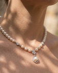 Women's Natural Freshwater Pearl Sterling Silver Necklace