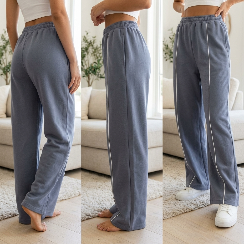 Women's Silk Blend Flared Yoga Pants – High-Stretch Wide Leg