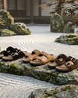 Men's Microfiber Leather Sandals – Ergonomic Arch Support Slip-On