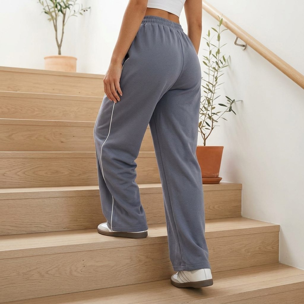 Women's Silk Blend Flared Yoga Pants – High-Stretch Wide Leg