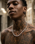 Men's Colorful Spliced Shell Pearl Necklace - Hip-Hop Style