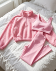 Women's Plush Fleece Sports Three-Piece Set
