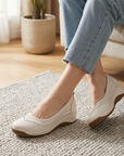 Women's Retro Platform Loafers with Buckle Strap