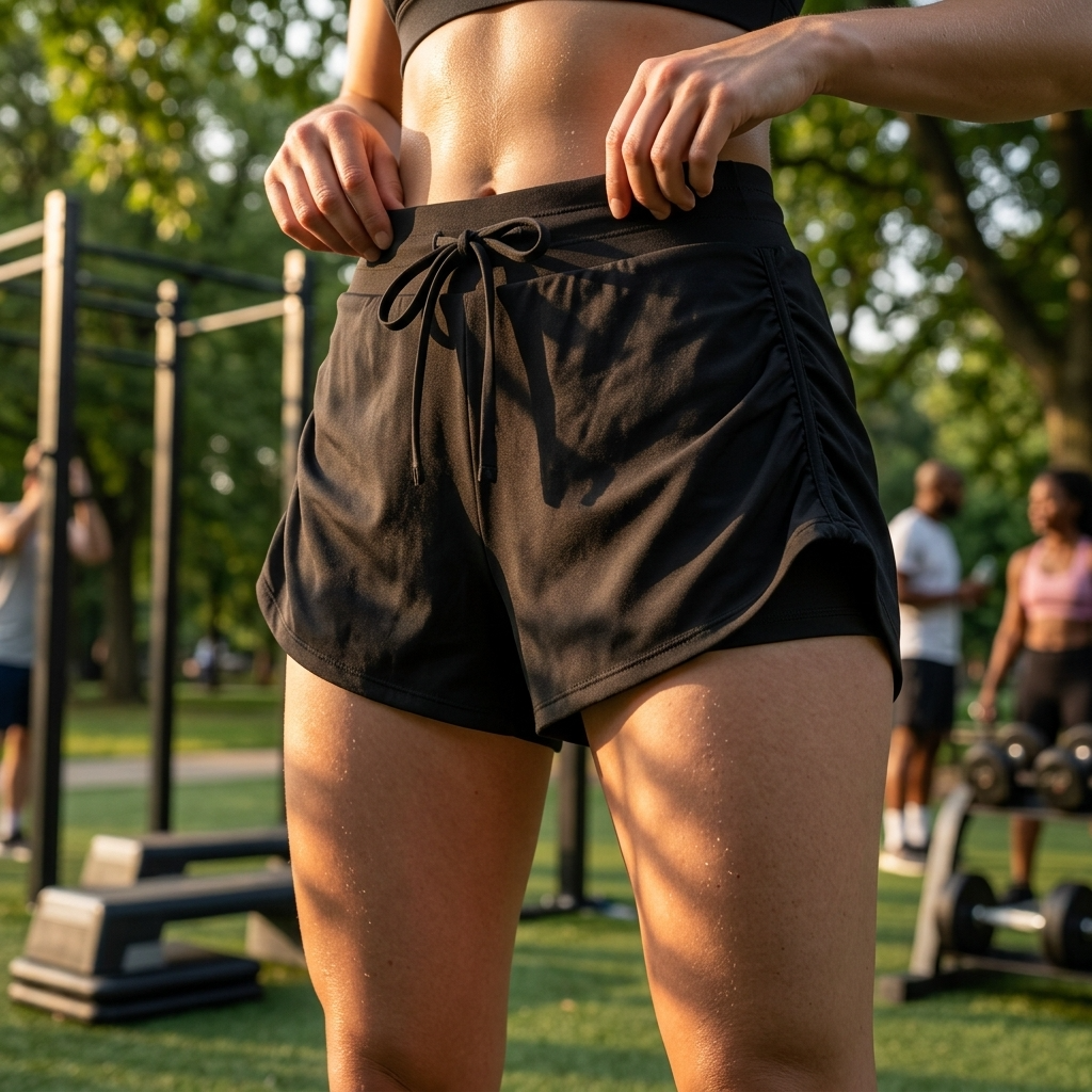 Women's Moisture-Wicking Nylon Yoga &amp; Running Shorts