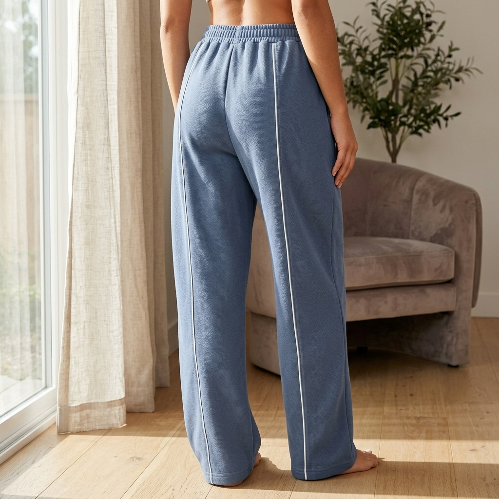 Women's Silk Blend Flared Yoga Pants – High-Stretch Wide Leg