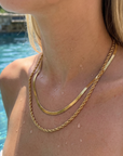Women's Retro Double-Layer Gold-Plated Stainless Steel Necklace