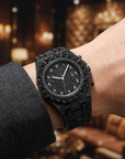 Men Full Diamond Watch – Hip-Hop Arabic Numeral Quartz 43mm Luxury Waterproof Timepiece