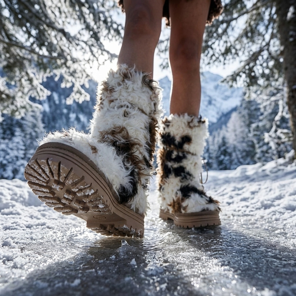 Women's Mid-Calf Snow Boots - Plush Lined, Non-Slip, Winter