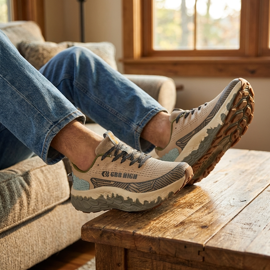 Men Sports Shoes – Lightweight Breathable Mesh Running Sneakers with Shock Absorption &amp; Height Increase