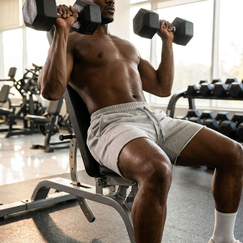 Men's Elastic Slim-Fit Training Shorts - Gym &amp; Running